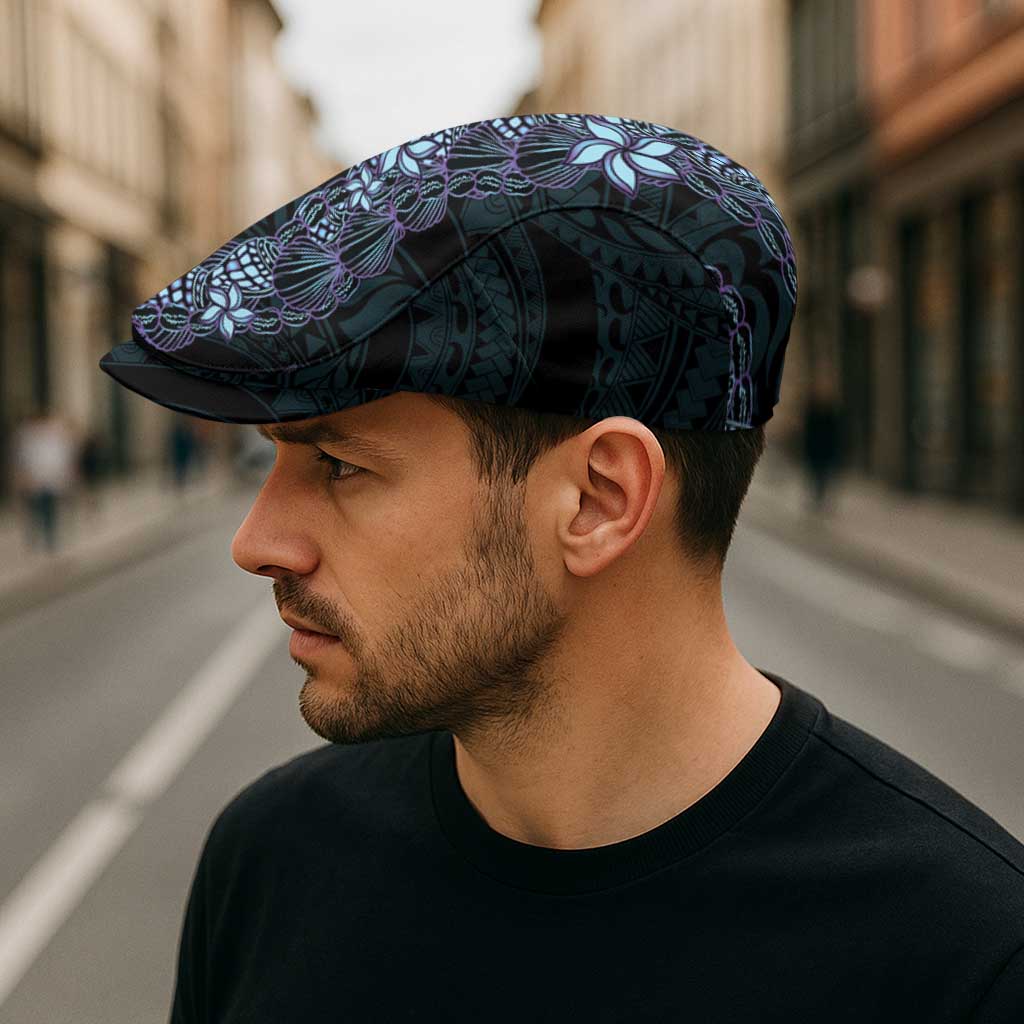 Purple Paradise Hawaii Shell Lei Jeff Hat Hawaiian Sunrise Shell Hebrew Cone Plumeria - Polynesian Pride