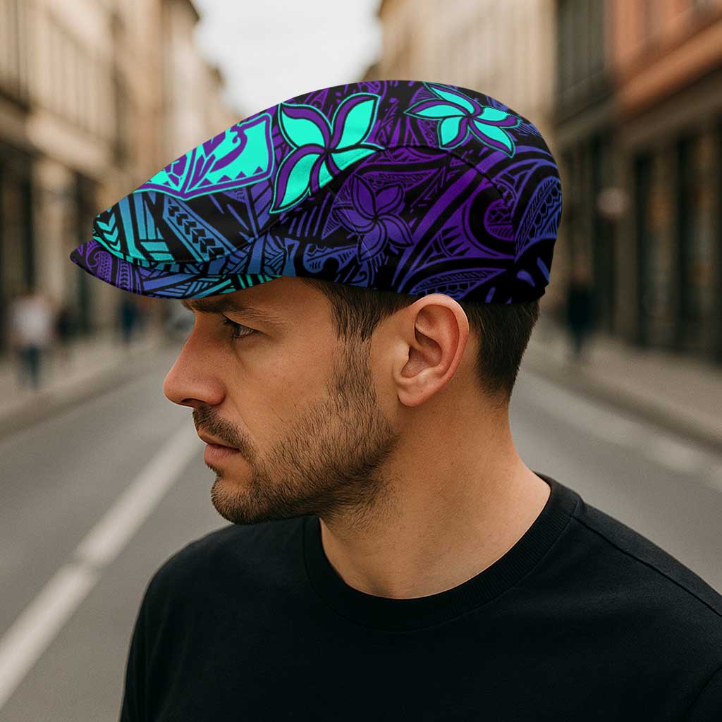 Purple Paradise Hawaiian Tribal Hammerhead Shark Jeff Hat - Polynesian Pride