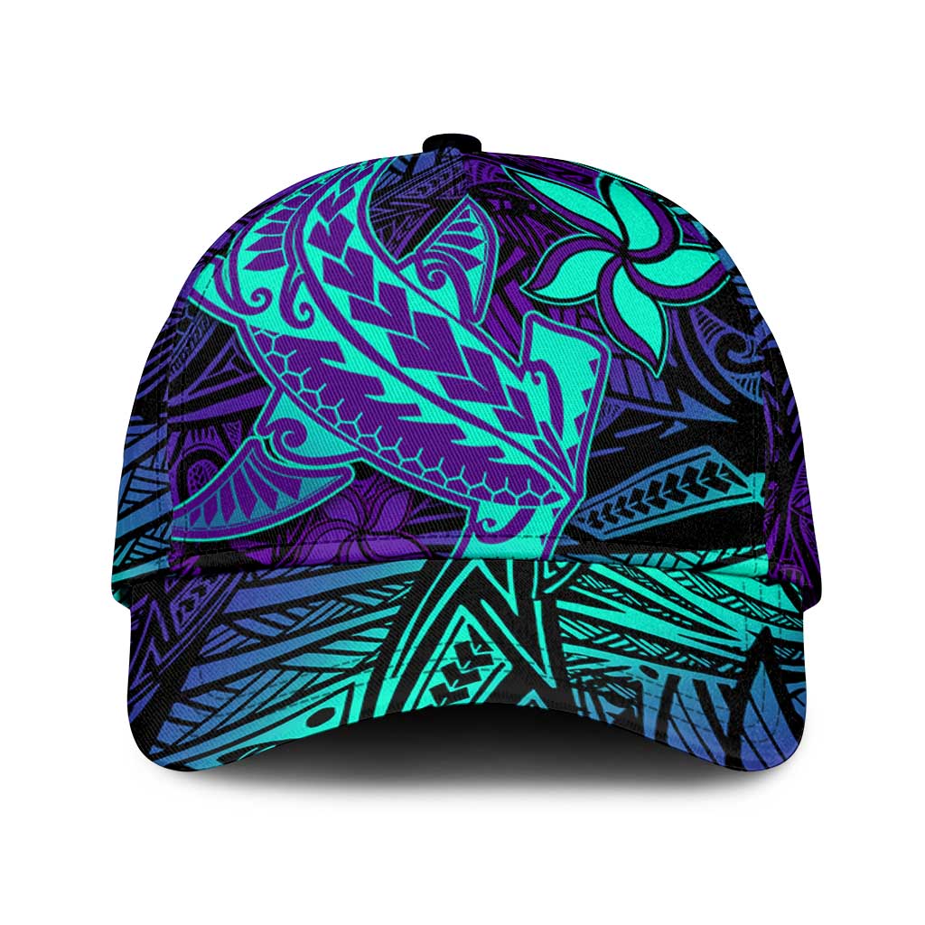 Purple Paradise Polynesian Classic Cap Hawaiian Tribal Hammerhead Shark LT14