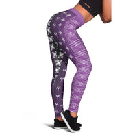 Purple Samoa Malu Tattoo Inspired Leggings LT05 - Polynesian Pride