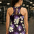 Purple Tropical Hawaii Hollow Tank Top Seamless Monstera Plumeria Hawaiian Pattern - Polynesian Pride