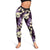 Purple Tropical Hawaii Leggings Seamless Monstera Plumeria Hawaiian Pattern - Polynesian Pride