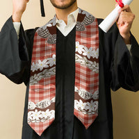 Red Hawaii Tiare and Shell Lei Graduation Stole Hawaiian Palaka Luxury Vibes LT14 - Polynesian Pride
