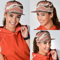 Red Hawaii Tiare and Shell Lei Snapback Cap Hawaiian Palaka Luxury Vibes - Polynesian Pride