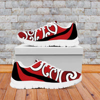 Red Maori Koru New Zealand Sneakers LT14 Red - Polynesian Pride