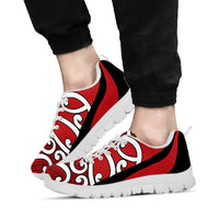 Red Maori Koru New Zealand Sneakers LT14 - Polynesian Pride