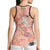 Red Palaka Crane and Flowers Hollow Tank Top Japan Heritage Spirit - Polynesian Pride
