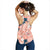 Red Palaka Crane and Flowers Women Racerback Tank Japan Heritage Spirit - Polynesian Pride