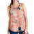 Red Palaka Crane and Flowers Women Racerback Tank Japan Heritage Spirit - Polynesian Pride