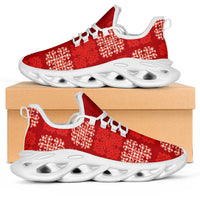 Red Palaka Quilt Hawaii Clunky Sneakers Traditional Hawaii-plaid Pattern - Polynesian Pride