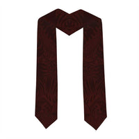 Red Polynesia Graduation Stole Plumeria Tropical Leaves With Galaxy Polynesian Art LT14 - Polynesian Pride