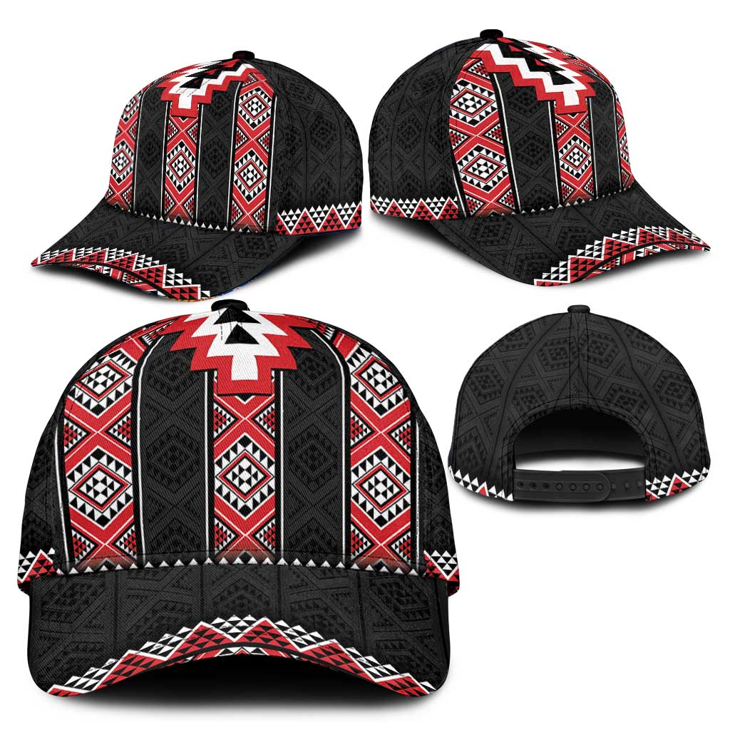 Red Taniko Aotearoa Classic Cap Niho Taniwha Mix Poutama LT14