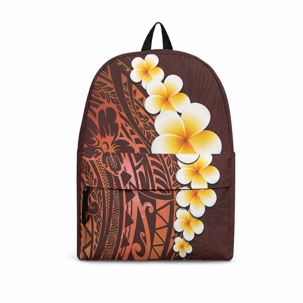 Red Tropical Plumeria With Galaxy Polynesian Art Backpack LT14 Red - Polynesian Pride