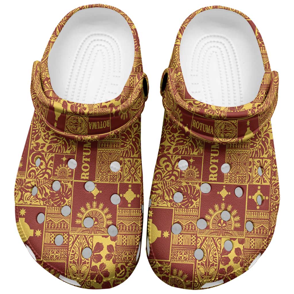 Rotuma Faiakse'ea 'e Kirisimasi Clogs Shoes Pacific Patchwork Xmas Vibes - Polynesian Pride