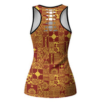 Rotuma Faiakse'ea 'e Kirisimasi Hollow Tank Top Pacific Patchwork Xmas Vibes LT9 - Polynesian Pride