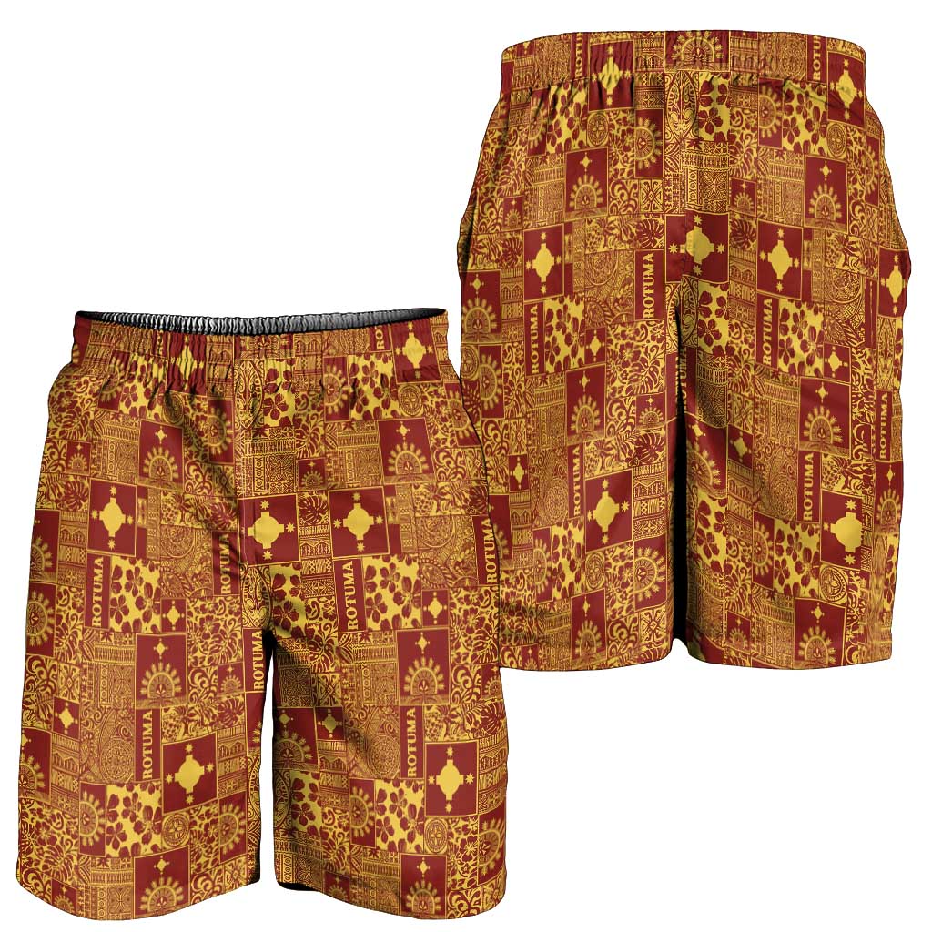 Rotuma Faiakse'ea 'e Kirisimasi Shorts for Men Pacific Patchwork Xmas Vibes LT9 - Polynesian Pride