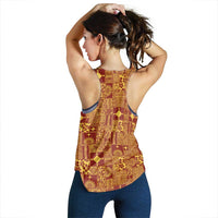 Rotuma Faiakse'ea 'e Kirisimasi Women Racerback Tank Pacific Patchwork Xmas Vibes LT9 - Polynesian Pride