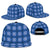 Royal Blue Hawaiian Quilt Snapback Cap Hawaii Pineapple Monstera Palaka Motifs - Polynesian Pride