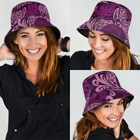 Royal Purple Monstera Bucket Hat Polynesian Tribal Pattern - Polynesian Pride