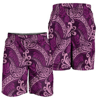 Royal Purple Monstera Shorts for Men Polynesian Tribal Pattern LT01 - Polynesian Pride