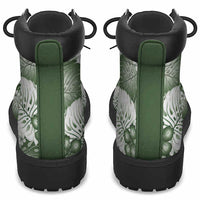Sage Green Aloha Hawaii All Season Boots Monstera Hibiscus Plumeria Seamless Vibes - Polynesian Pride