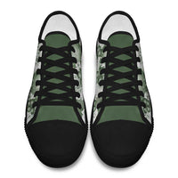 Sage Green Aloha Hawaii Low Top Shoes Monstera Hibiscus Plumeria Seamless Vibes - Polynesian Pride