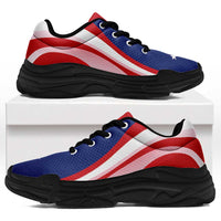 Samoa Chunky Sneakers Flag-Inspired Curve Style LT05 Red - Polynesian Pride