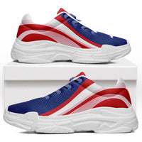 Samoa Chunky Sneakers Flag-Inspired Curve Style LT05 Red - Polynesian Pride