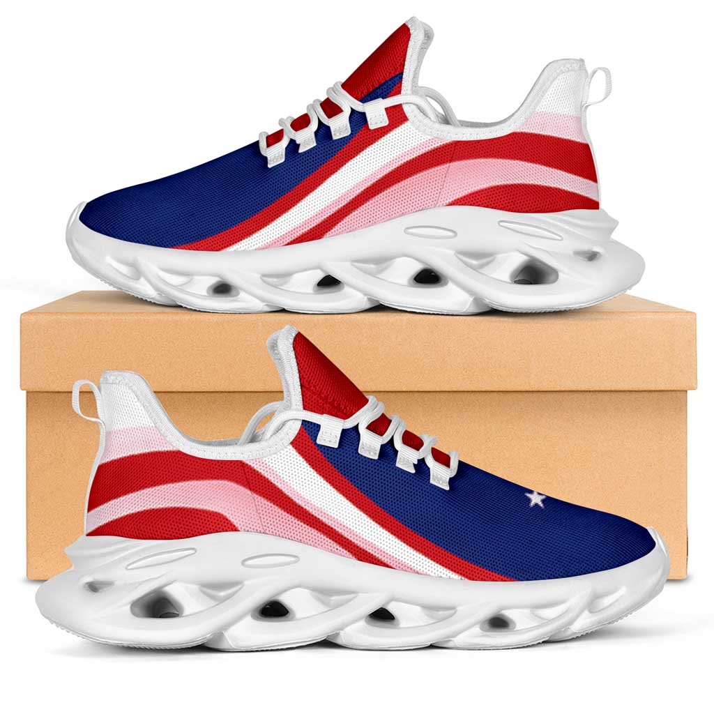 Samoa Clunky Sneakers Flag-Inspired Curve Style LT05 Red - Polynesian Pride