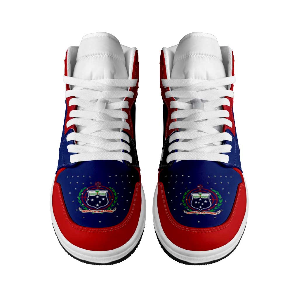Samoa High Sneakers AJ1 Coat Of Arms Flag Inspired LT05 - Polynesian Pride