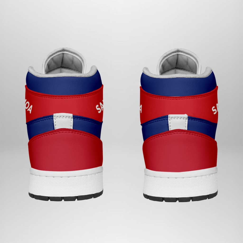 Samoa High Sneakers AJ1 Coat Of Arms Flag Inspired LT05 - Polynesian Pride