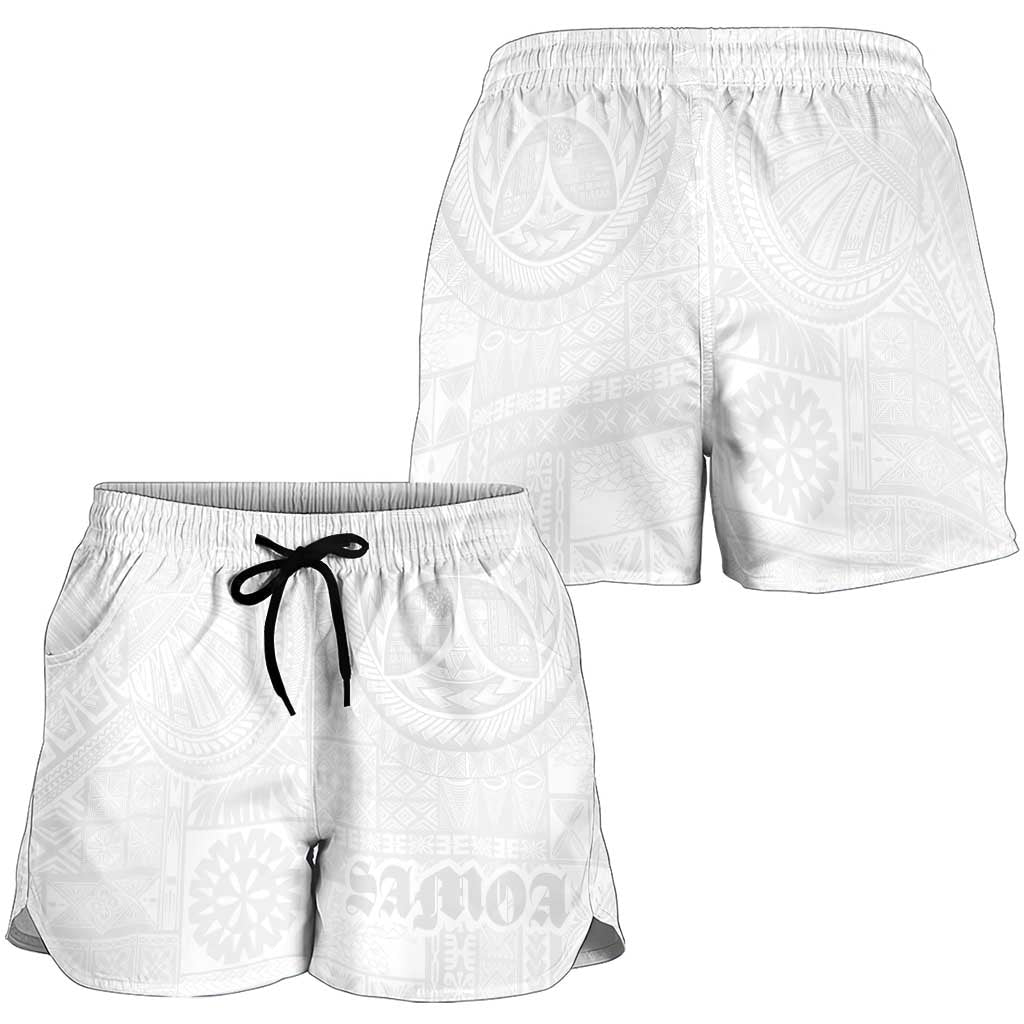 Samoa Lotu Tamaiti Shorts for Women Tribal Tatau with Siapo Pattern LT03 - Polynesian Pride