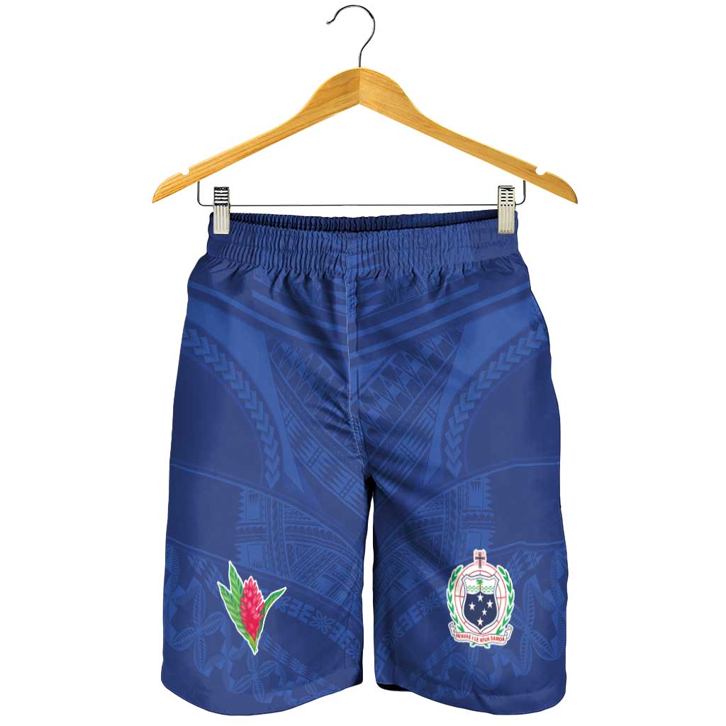 Samoa Rugby Shorts for Men Tatau Tribal Motifs Sporty Style - Polynesian Pride
