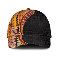 Samoa Siapo Tapa Pattern Half Style Classic Cap Yellow Color LT03