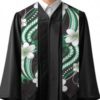 Samoa Siapo Tribal Pattern Graduation Stole Forest Green Polynesian Plumeria Tapa Motif LT9 - Polynesian Pride