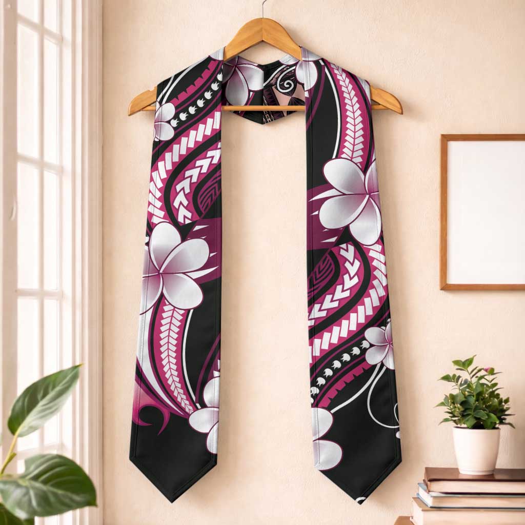 Samoa Siapo Tribal Pattern Graduation Stole Violet Polynesian Plumeria Tapa Motif LT9 One Size Violet - Polynesian Pride