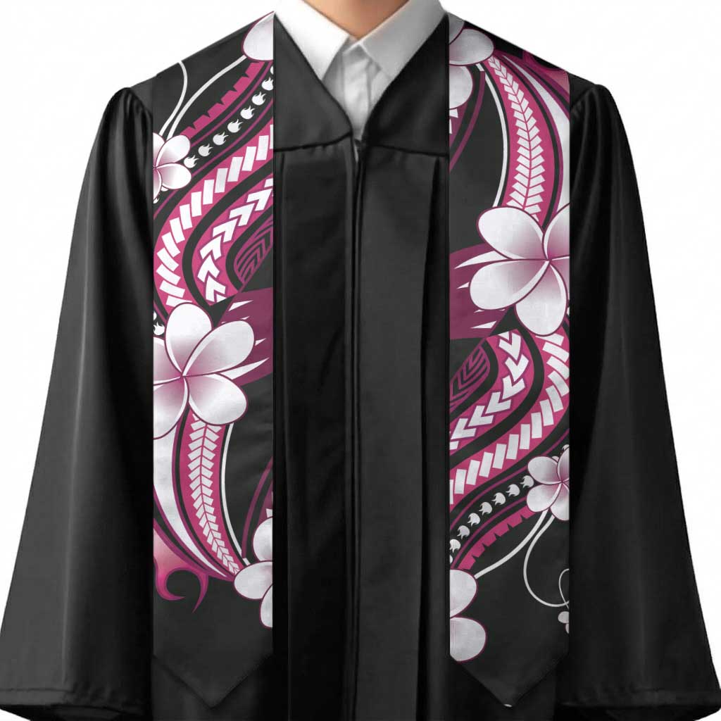 Samoa Siapo Tribal Pattern Graduation Stole Violet Polynesian Plumeria Tapa Motif LT9 - Polynesian Pride