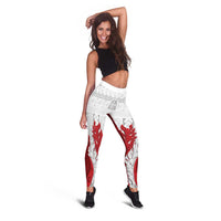 Samoa Teuila 2024 Leggings Samoan Siapo Pattern Red Version - Polynesian Pride
