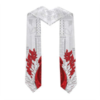 Samoa Teuila Graduation Stole Samoan Siapo Pattern Red Version LT05 - Polynesian Pride