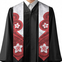 Samoa Teuila Graduation Stole Samoan Siapo Pattern Red Version LT05 - Polynesian Pride