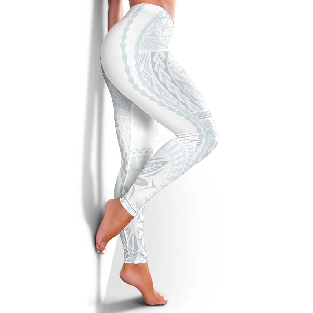 Samoa White Sunday Leggings Classic Siapo Style