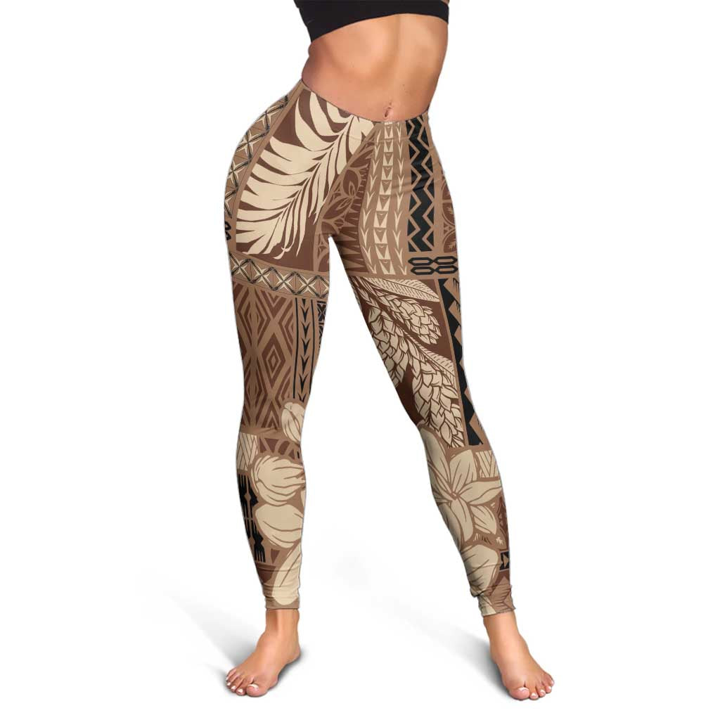 Samoa Women's Day Leggings Tiale Flower Mix Siapo Tapa LT7