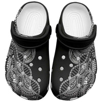Samoan DNA Art Tattoo Clogs Shoes Polynesian Pattern Black Color LT03 Black - Polynesian Pride