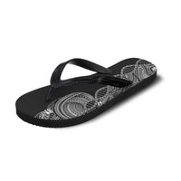 Samoan DNA Art Tattoo Flip Flops Polynesian Pattern Black Color LT03 - Polynesian Pride