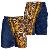 Samoan Siapo Shorts for Men Tatau Pattern Half Style LT03 - Polynesian Pride