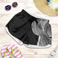 Samoan Tatau Shorts for Women Art Tribal Traditional Tattoos LT03 Black - Polynesian Pride