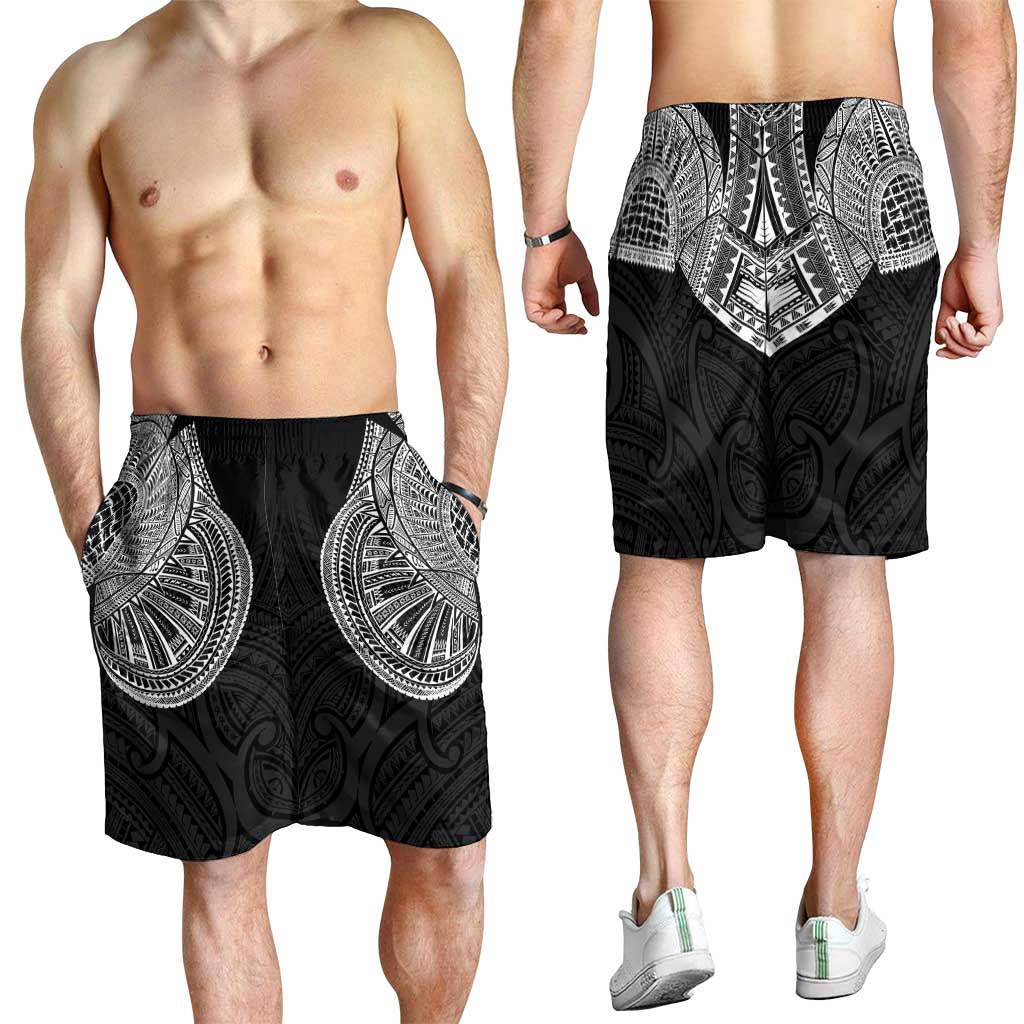 Samoan Traditional Art Tattoos Shorts for Men Tatau Roman Reigns Black Color LT03 - Polynesian Pride