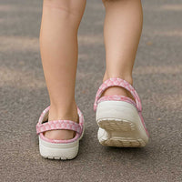 Soft Pink Mermaid Puakenikeni Maile Lei Clogs Shoes LT01 - Polynesian Pride