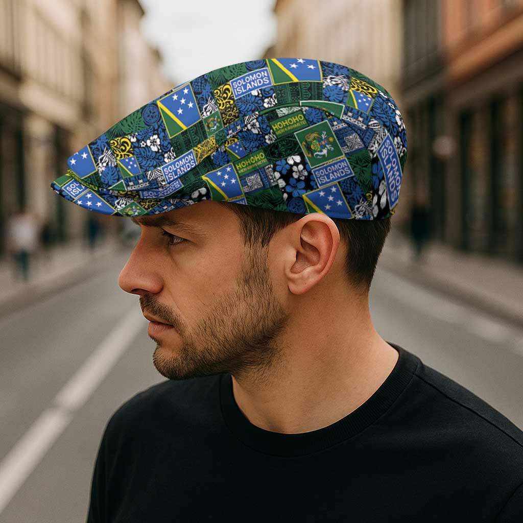 Solomon Islands Meri Kirihimete Jeff Hat Pacific Patchwork Xmas Vibes - Polynesian Pride