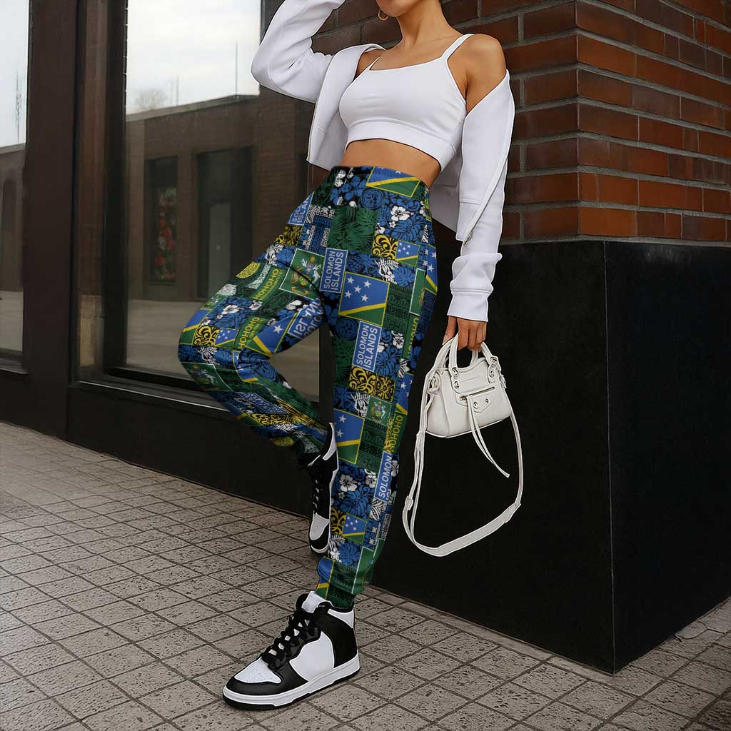 Solomon Islands Meri Kirihimete Jogger Pants Pacific Patchwork Xmas Vibes LT9 - Polynesian Pride